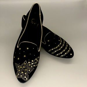 Black Velvet Party Sparkle Shoes Size 10M
